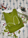 Anjanam Olive Blossom Churidar Set